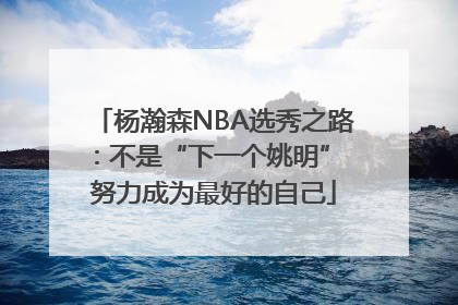 杨瀚森NBA选秀之路：不是“下一个姚明” 努力成为最好的自己