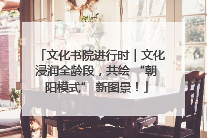 文化书院进行时｜文化浸润全龄段，共绘 “朝阳模式” 新图景！