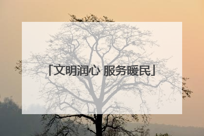 文明润心 服务暖民
