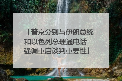 普京分别与伊朗总统和以色列总理通电话 强调重启谈判重要性