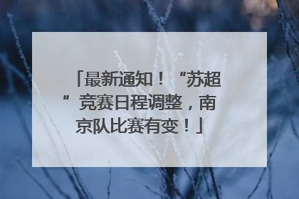 最新通知！“苏超”竞赛日程调整，南京队比赛有变！