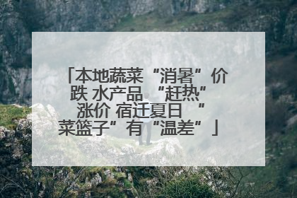 本地蔬菜“消暑”价跌 水产品 “赶热” 涨价 宿迁夏日 “菜篮子”有“温差”