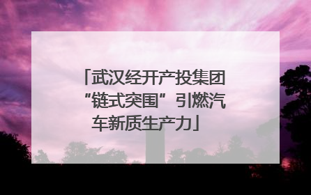 武汉经开产投集团“链式突围”引燃汽车新质生产力