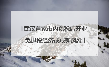武汉首家市内免税店开业，免退税经济或成新风潮