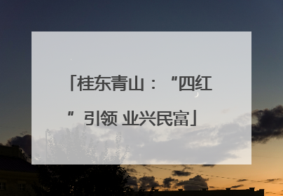 桂东青山：“四红”引领 业兴民富