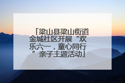 梁山县梁山街道金城社区开展“欢乐六一，童心同行”亲子主题活动