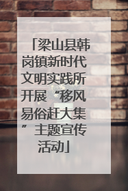 梁山县韩岗镇新时代文明实践所开展“移风易俗赶大集”主题宣传活动