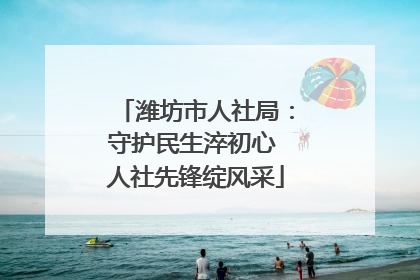潍坊市人社局：守护民生淬初心 人社先锋绽风采