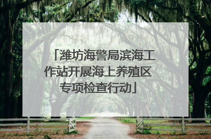 潍坊海警局滨海工作站开展海上养殖区专项检查行动