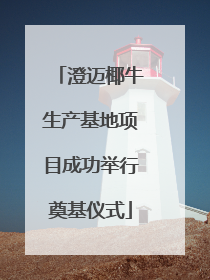 澄迈椰牛生产基地项目成功举行奠基仪式