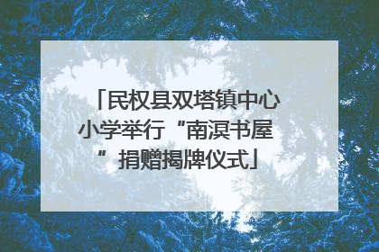 民权县双塔镇中心小学举行“南溟书屋”捐赠揭牌仪式