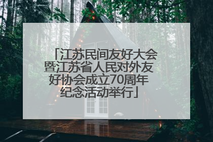 江苏民间友好大会暨江苏省人民对外友好协会成立70周年纪念活动举行