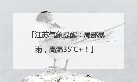 江苏气象提醒：局部暴雨，高温35℃+！