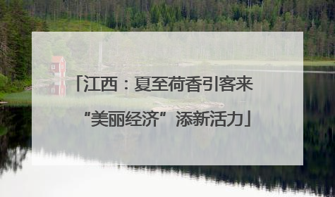 江西：夏至荷香引客来 “美丽经济”添新活力