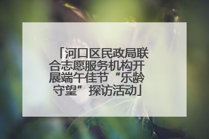 河口区民政局联合志愿服务机构开展端午佳节“乐龄守望”探访活动