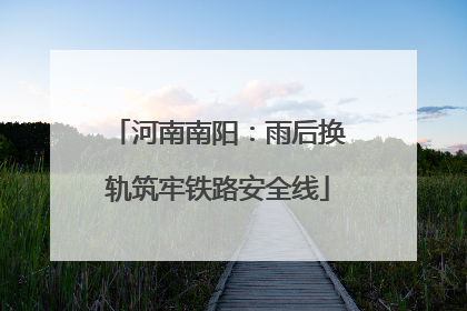 河南南阳：雨后换轨筑牢铁路安全线