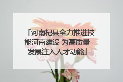 河南杞县全力推进技能河南建设 为高质量发展注入人才动能