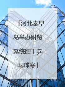 河北秦皇岛举办财贸系统职工乒乓球赛