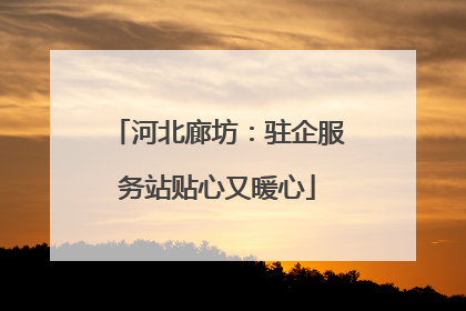 河北廊坊：驻企服务站贴心又暖心