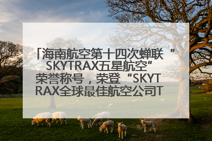 海南航空第十四次蝉联“SKYTRAX五星航空”荣誉称号，荣登“SKYTRAX全球最佳航空公司TOP10”榜单
