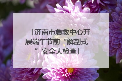 济南市急救中心开展端午节前“解剖式”安全大检查