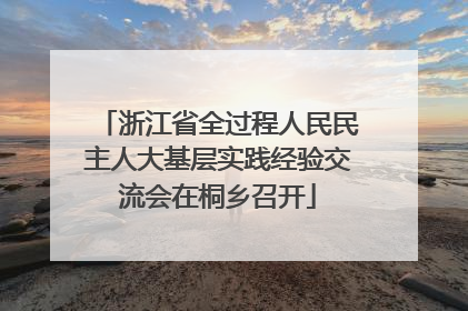浙江省全过程人民民主人大基层实践经验交流会在桐乡召开
