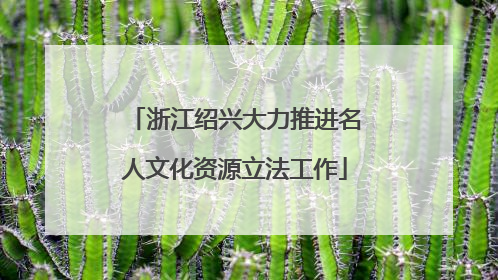 浙江绍兴大力推进名人文化资源立法工作