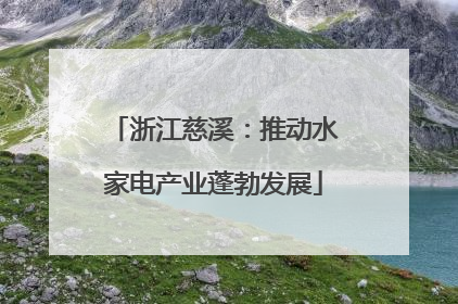 浙江慈溪：推动水家电产业蓬勃发展