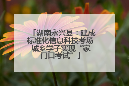 湖南永兴县：建成标准化信息科技考场 城乡学子实现“家门口考试”
