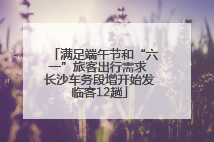 满足端午节和“六一”旅客出行需求 长沙车务段增开始发临客12趟