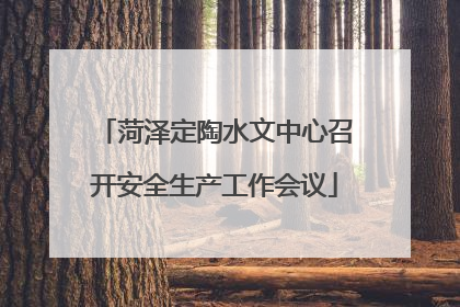 菏泽定陶水文中心召开安全生产工作会议