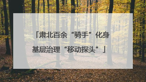 肃北百余“骑手”化身基层治理“移动探头”