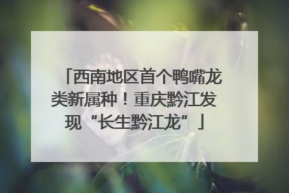 西南地区首个鸭嘴龙类新属种！重庆黔江发现“长生黔江龙”