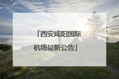 西安咸阳国际机场最新公告