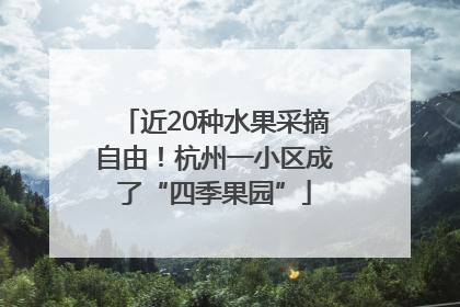 近20种水果采摘自由！杭州一小区成了“四季果园”