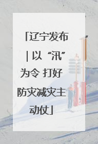 辽宁发布｜以“汛”为令 打好防灾减灾主动仗