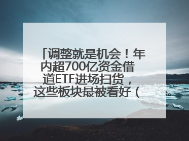 调整就是机会！年内超700亿资金借道ETF进场扫货，这些板块最被看好（附名单）