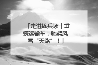 走进练兵场｜重装运输车，驰骋风雪“天路”！