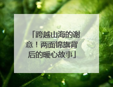跨越山海的谢意！两面锦旗背后的暖心故事