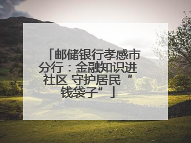 邮储银行孝感市分行：金融知识进社区 守护居民“钱袋子”