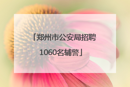 郑州市公安局招聘1060名辅警