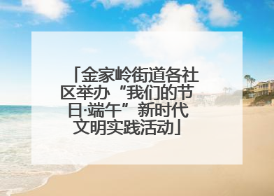 金家岭街道各社区举办“我们的节日·端午”新时代文明实践活动
