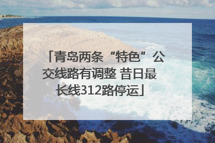 青岛两条“特色”公交线路有调整 昔日最长线312路停运