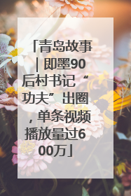 青岛故事｜即墨90后村书记“功夫”出圈，单条视频播放量过600万