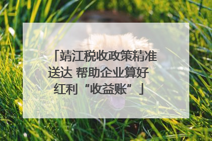 靖江税收政策精准送达 帮助企业算好红利“收益账”