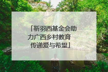 靳羽西基金会助力广西乡村教育 传递爱与希望