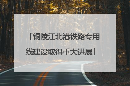 铜陵江北港铁路专用线建设取得重大进展