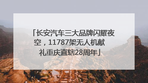 长安汽车三大品牌闪耀夜空，11787架无人机献礼重庆直辖28周年