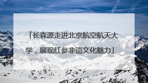 长森源走进北京航空航天大学，展现红参非遗文化魅力