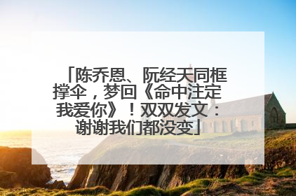陈乔恩、阮经天同框撑伞，梦回《命中注定我爱你》！双双发文：谢谢我们都没变
